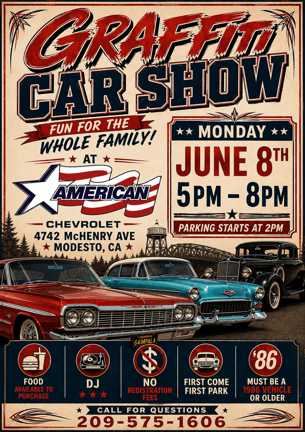 American Chevrolet Park n’ Shine – Graffiti Car Show